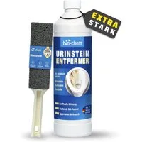 bio-chem bio-chem Urinsteinentferner EXTRA STARK 1000 ML inkl. Bimsstein WC-Reiniger (Sparpaket, [- Urinsteinentferner 1 L + Schrägdüse + Bimsstein Profi WC-Reiniger für hartnäckigste Ablagerungen & Urinstein)