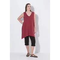 Ulla Popken Longshirt Longtop Zipfelsaum A-Linie V-Ausschnitt