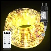 Clanmacy LED-Lichterschlauch LED Lichterschlauch Lichterkette 8 Modi IP65 Wasserdicht Warmweiß 10M