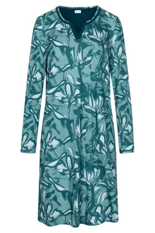 Rösch - Nightdress 1233561 petrol flowers - Gr. - 38