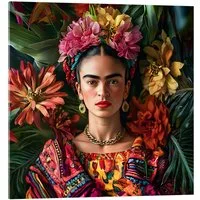 Posterlounge Wandbild Frida Kahlo Floral, Mark Ashkenazi, erhältlich als Poster, Leinwandbild, Wandsticker oder Acrylglasbild