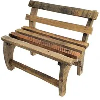 Spetebo Blumenbank Holz Deko Blumenbank - 32 x 27 cm (Stück, 1 St., Blumenbank aus Holz), Bank aus altem Holz