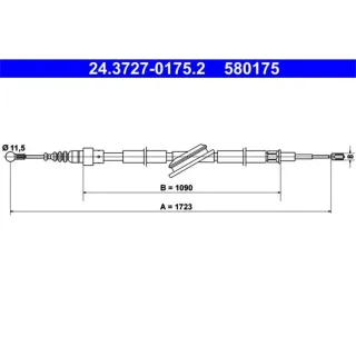 ATE Handbremsseil hinten Audi A3 Skoda Octavia VW Bora Golf