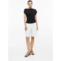 s.Oliver Shorts Hose Bermudahose aus Popeline mit Falten
