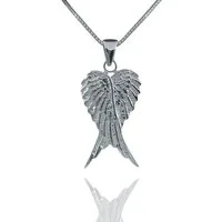 NAHLE Kette mit Anhänger Engel Flügel Glücksbringer Schutzengel Engelsflügel 925 Silber (2-tlg., inklusive Schmuckbox)