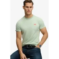 Superdry Rundhalsshirt ESSENTIAL LOGO EMB TEE aus Baumwolle und Single Jersey, Slim Fit, Kurzarm, hüftlang