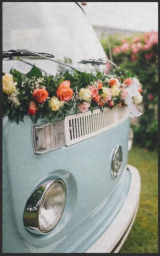 Fussmatte Hochzeit 7585 | Größe: 60 cm x 90 cm