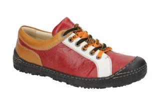 Eject 15736.002 DASS II Damenschuhe rot wei? cognac Sneaker Gummisohle