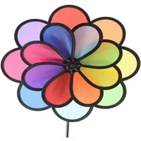 Kaemingk Gartenstecker Gartenstecker Windmühle Windrad Stab farbmix Polyester Ø 34 cm