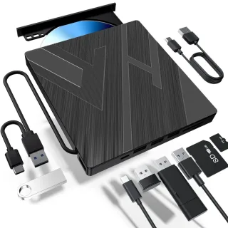 SC-003 USB Type-C External Optical Drives External DVD Burner Recorder CD Writer Reader CD Player Plug and Play Portable