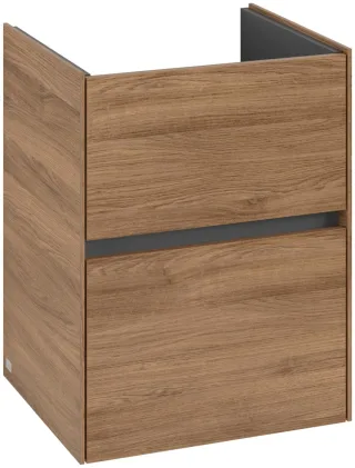 Villeroy & Boch Waschtischunterschrank Collaro 472x610x404mm 2 Ausz. Waschbecken mittig Kansas Oak C14100RH