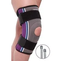 Lorey Medtec Kniebandage Neopren-Kniestütze mit Stahlfedern & Patellaaussparung, Unisex