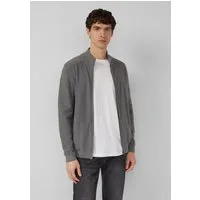 s.Oliver Cardigan Strickjacke Strukturmix-Strickjacke aus Baumwolle mit Stehkragen