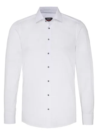pure - PURE- City Hemd slim fit Langarm weiss - Gr. - XS