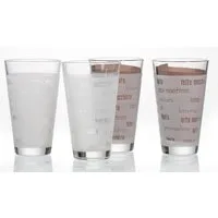 Ritzenhoff & Breker Latte-Macchiato-Glas Chicco, 4-tlg., Glas, Schrift-Dekor, 4-teilig