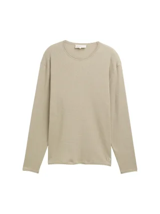 Denim Tom Tailor - Strickpullover aus Baumwolle beige abbey stone - Gr. - XL
