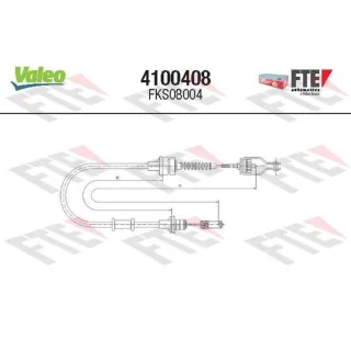 Valeo Kupplungsseil Nissan Micra K11 4100408