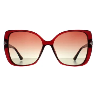 Guess Butterfly Womens Glänzend Bordeaux Braun Farbverlauf GU7820