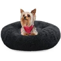 Bluzelle Tierbett Premium Hundebett Hundekissen Donut / Katzenbett Katzenkissen / XXS, Flauschig Kuschelig Weiches Kunstfell, für Kleine Hunde / Hundekorb / Rund Waschbar Plüsch Kissen Tier Bett