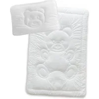 KNERST Kinderbettdecke + Microfaserkissen für Kinder Bettdecken Set für kuschelig, weiche Träume, Füllung: 100% Polyester, Hautfreundlich, für Allergiker geeignet, waschbar bis 60 grad