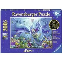 Ravensburger Puzzle Leuchtendes Unterwasserparadies, 200 Puzzleteile, leuchtet im Dunkeln, Made in Germany