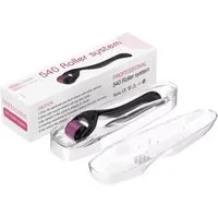 Montegoni Massagegerät Professioneller 540 Derma Roller – Hautpflege Massage Roller, 540 Mikronadeln aus Edelstahl, Ergonomischer, rutschfester Griff