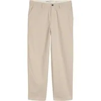 TOM TAILOR Denim Stoffhose N natur,Business,Baumwolle,Unifarben,Loose Fit,Mittel