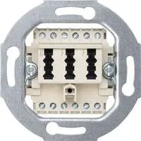 Telefon Anschlussdose TAE 3-fach mit Schraubklemmen 2x6/6 NF/F weiß, Retail