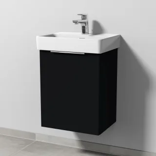 Sanipa 3way Waschtischunterbau zu Laufen Pro S Waschtisch mit 1 Tür, Schwarz-Matt UF78308
