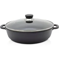 Krüger Servierpfanne Aluguss Servierpfanne DELTA, 28 cm, Aluminiumguss (1-tlg), für Induktions-Kochfelder geeignet