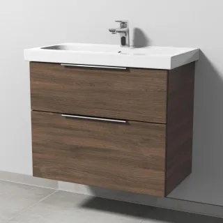 Sanipa 3way Waschtischunterbau zu Geberit iCon Light Waschtisch mit 2 Auszügen, Eiche-Arizona UM57280