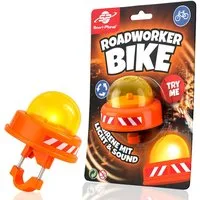 Smart-Planet Fahrradklingel Fahrradklingel Kinder Bauarbeiter – LKW Hupe Sound & Blinklicht Gelb