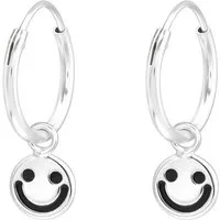 ALEXANDER YORK Paar Creolen Charm-Ohrringe SMILEY, 2-tlg., 925 Sterling Silber