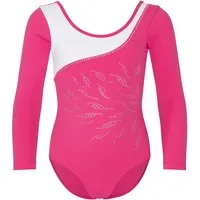 tanzmuster Turnanzug Rosie Mädchen Langarm, Gymnastikanzug mit Glitzersteinen für Kinder