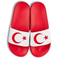 Youth Designz Türkei EM 2024 Unisex Badelatschen Flip Flops Badeschuh mit Türkiye Flagge für Herren & Damen