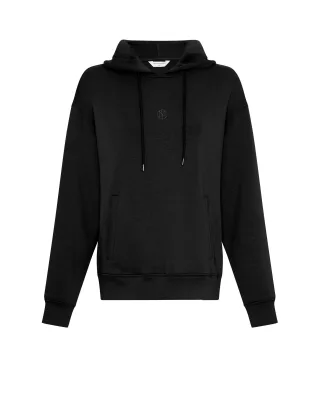 msch copenhagen - MSCHIma Q Icon Hood Sweatshirt Black - Gr. - S
