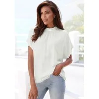 LASCANA Kurzarmbluse in lockerer Passform, Damenbluse, sportlich elegant