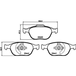 Hella Bremsbel?ge vorne Ford Fiesta 5