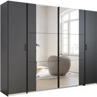 rauch Schwebetürenschrank Kleiderschrank Drehtürenschrank Schrank Garderobe KRONACH (in 3 Ausstattungen BASIC/CLASSIC/PREMIUM, Breiten 225/268/311/354 cm) Kombischrank optional mit 1 oder 2 Spiegel viele Böden MADE IN GERMANY