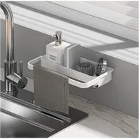 LuxusKollektion Küchenorganizer-Set Spülbecken Organizer Hängend Ohne Bohren Schwammhalter Transparent