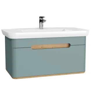 VitrA Sento Set 98 cm Waschtisch + Unterschrank 1 Lade Fjordgrün Matt,65875 65875