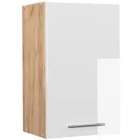 Vicco Hängeschrank Fame-Line, Weiß Hochglanz/Goldkraft Eiche, 45 cm (1-St)