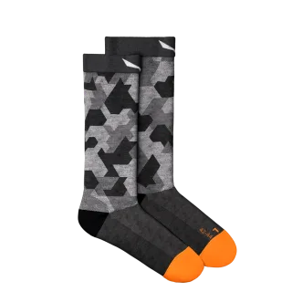 SALEWA - Pedroc Camo Merino Socken Herren - Schwarz (Gr.45-47)