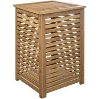 5five Simply Smart Wäschekorb Wäschekorb, Bambus, naturfarben – 40 x 40 x 58 cm