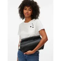 Vero Moda Kurzarmshirt VMKARMA S/S O-NECK T-SHIRT JRS BTQ Baumwolle, regular fit
