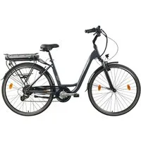 LLobe E-Bike Cityrad City E-Bike 28" County anthrazit, 7 Gang Shimano Altus Schaltwerk, Kettenschaltung, Heckmotor, 468 Wh