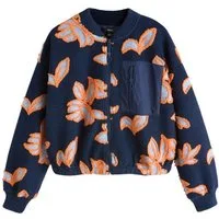 Next Fleecejacke Rocket Bomberjacke mit Tasche, Borg + Webmaterial (1-St)