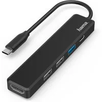 Hama USB-C Hub Multiport, 5 Ports, 3x USB A, USB C, HDMI™, Notebook, Laptop USB-Adapter USB-C zu HDMI, USB Typ A, USB-C