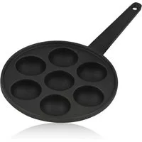 BBQ-Toro Poffertjespfanne Gusseisen Poffertjes Pfanne, Für 7 Förtchen, Ø 20,5 cm, Gusseisen