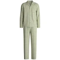 CALIDA Pyjama Relax Imprint Herren (2 tlg) durchgeknöpft, glatt und bequem geschnitten